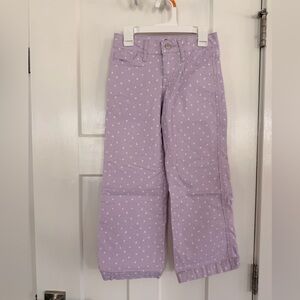 Art Class Lavender Heart Pattern Jeans